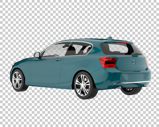 Modernes auto auf transparentem hintergrund. 3d-rendering - abbildung