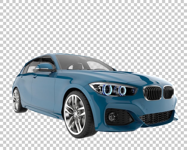 Modernes Auto auf transparentem Hintergrund. 3D-Rendering - Abbildung