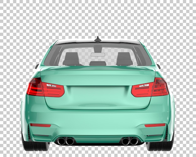 Modernes Auto auf transparentem Hintergrund. 3D-Rendering - Abbildung