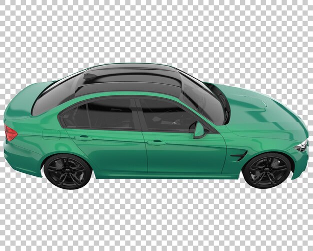 Modernes Auto auf transparentem Hintergrund. 3D-Rendering - Abbildung