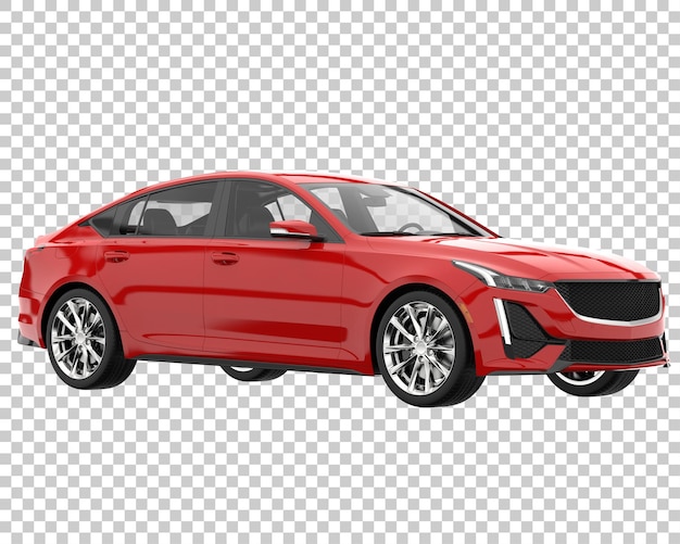 Modernes Auto auf transparentem Hintergrund. 3D-Rendering - Abbildung