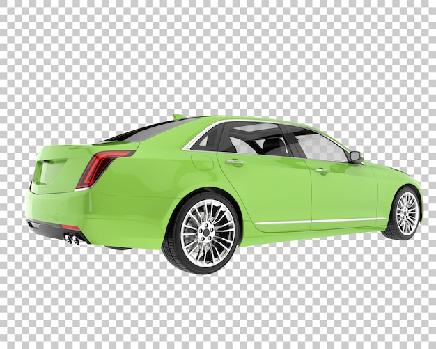 Modernes auto auf transparentem hintergrund. 3d-rendering - abbildung