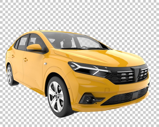 Modernes Auto auf transparentem Hintergrund. 3D-Rendering - Abbildung