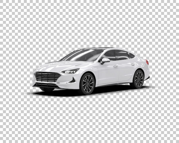 Modernes Auto isoliert auf dem Hintergrund 3D-Rendering-Illustration
