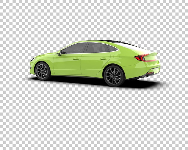 Modernes Auto isoliert auf dem Hintergrund 3D-Rendering-Illustration