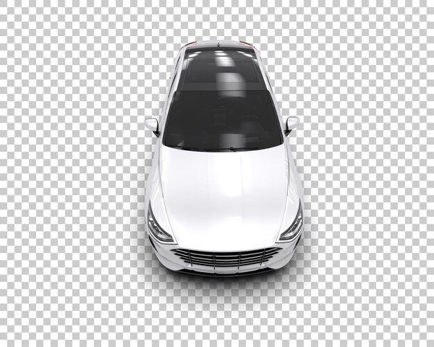 Modernes Auto isoliert auf dem Hintergrund 3D-Rendering-Illustration