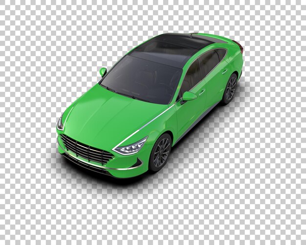 Modernes Auto isoliert auf dem Hintergrund 3D-Rendering-Illustration