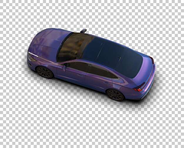 Modernes Auto isoliert auf dem Hintergrund 3D-Rendering-Illustration
