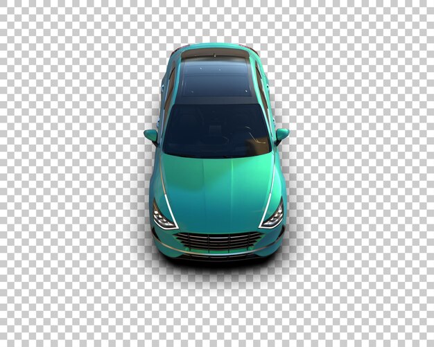Modernes Auto isoliert auf dem Hintergrund 3D-Rendering-Illustration