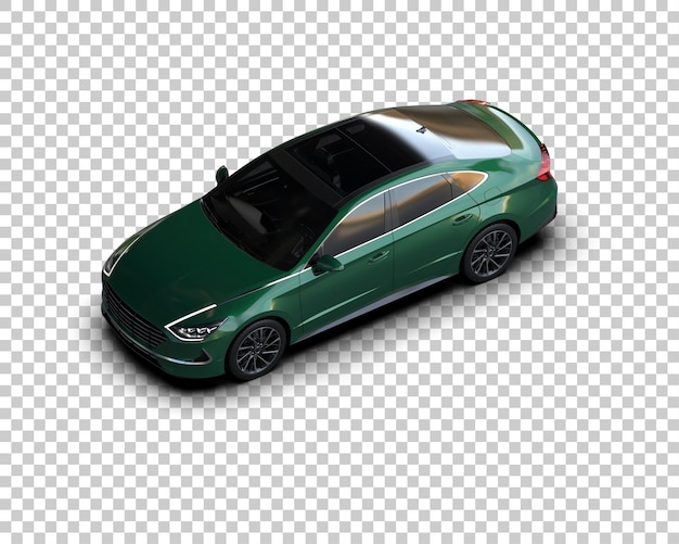 Modernes Auto isoliert auf dem Hintergrund 3D-Rendering-Illustration