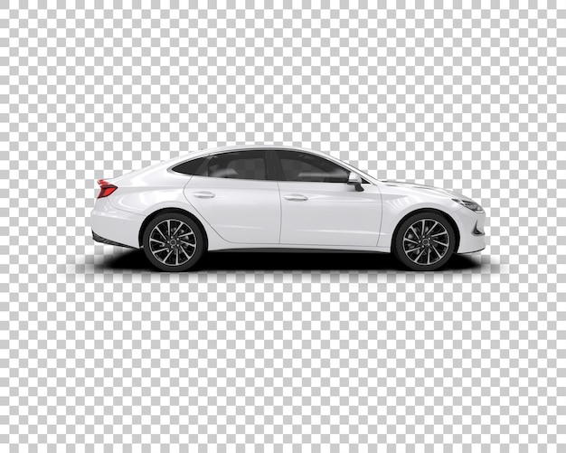 Modernes Auto isoliert auf dem Hintergrund 3D-Rendering-Illustration