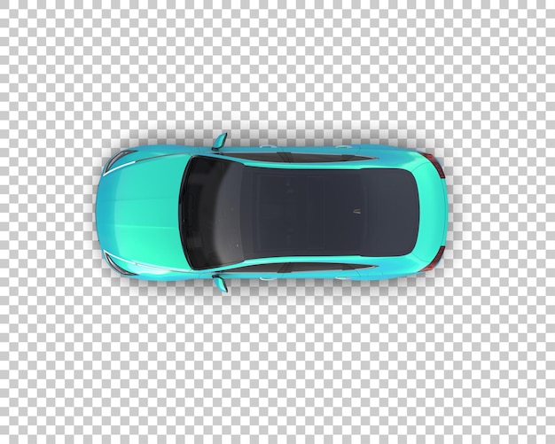 Modernes Auto isoliert auf dem Hintergrund 3D-Rendering-Illustration