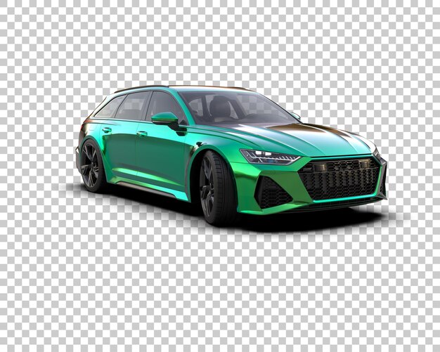 PSD modernes auto isoliert auf dem hintergrund 3d-rendering-illustration