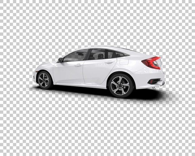 Modernes Auto isoliert auf dem Hintergrund 3D-Rendering-Illustration