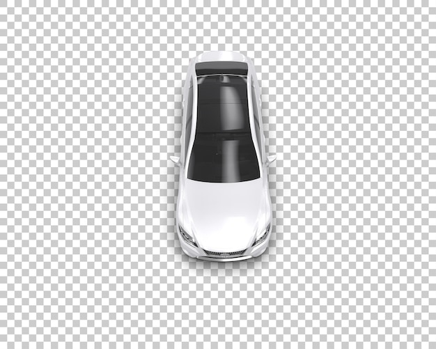 Modernes Auto isoliert auf dem Hintergrund 3D-Rendering-Illustration