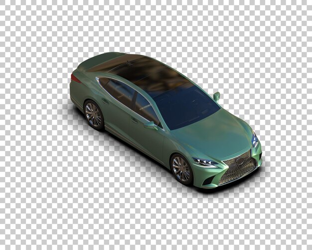 Modernes Auto isoliert auf dem Hintergrund 3D-Rendering-Illustration