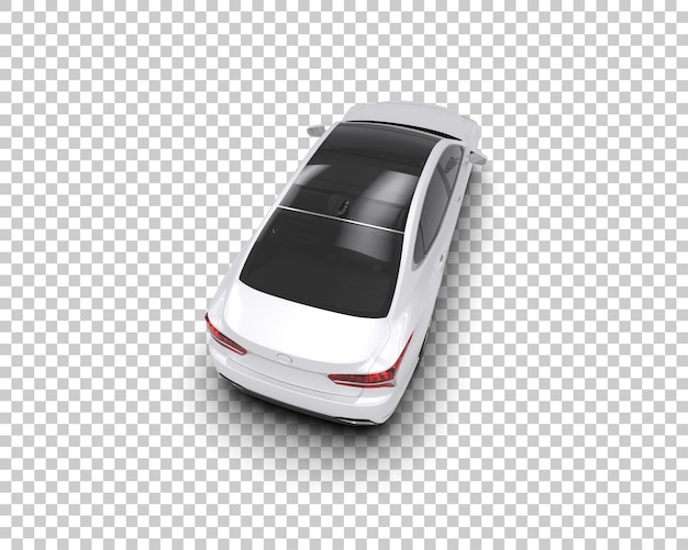 Modernes Auto isoliert auf dem Hintergrund 3D-Rendering-Illustration