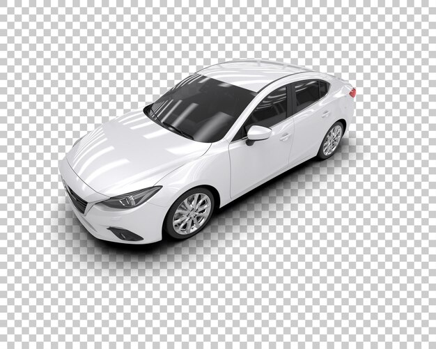 Modernes Auto isoliert auf dem Hintergrund 3D-Rendering-Illustration