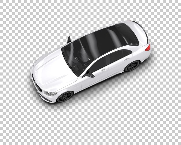 Modernes Auto isoliert auf dem Hintergrund 3D-Rendering-Illustration