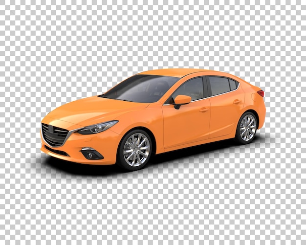Modernes Auto isoliert auf dem Hintergrund 3D-Rendering-Illustration