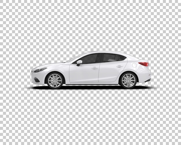 Modernes Auto isoliert auf dem Hintergrund 3D-Rendering-Illustration