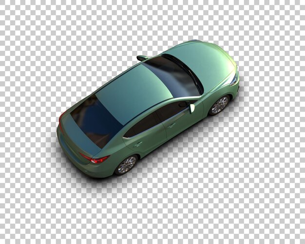 Modernes Auto isoliert auf dem Hintergrund 3D-Rendering-Illustration
