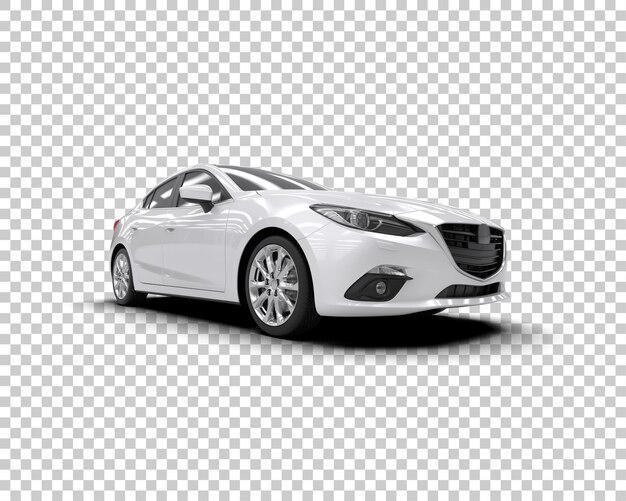 Modernes Auto isoliert auf dem Hintergrund 3D-Rendering-Illustration