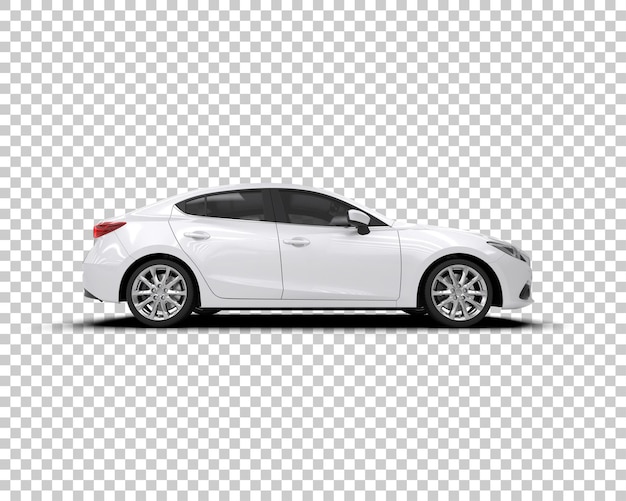 Modernes Auto isoliert auf dem Hintergrund 3D-Rendering-Illustration