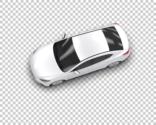 Modernes Auto isoliert auf dem Hintergrund 3D-Rendering-Illustration