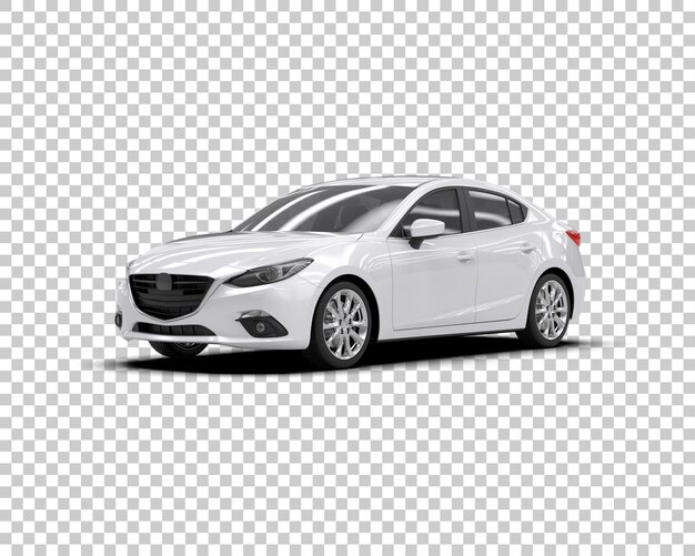 Modernes Auto isoliert auf dem Hintergrund 3D-Rendering-Illustration