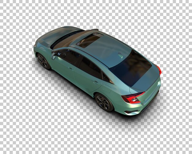 Modernes Auto isoliert auf dem Hintergrund 3D-Rendering-Illustration