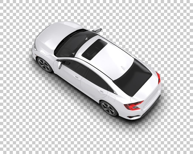 Modernes Auto isoliert auf dem Hintergrund 3D-Rendering-Illustration