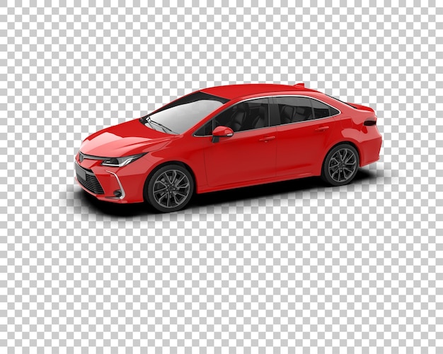 Modernes Auto isoliert auf dem Hintergrund 3D-Rendering-Illustration