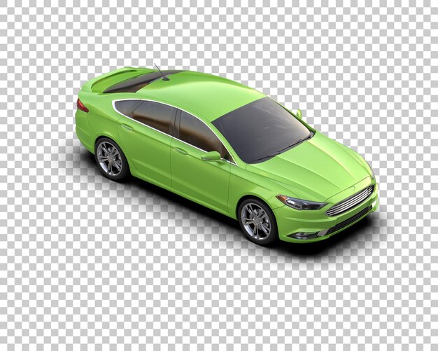 Modernes Auto isoliert auf dem Hintergrund 3D-Rendering-Illustration