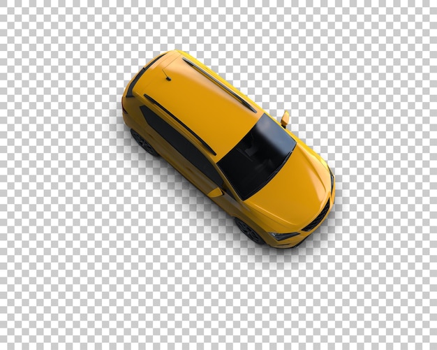 Modernes Auto isoliert auf dem Hintergrund 3D-Rendering-Illustration