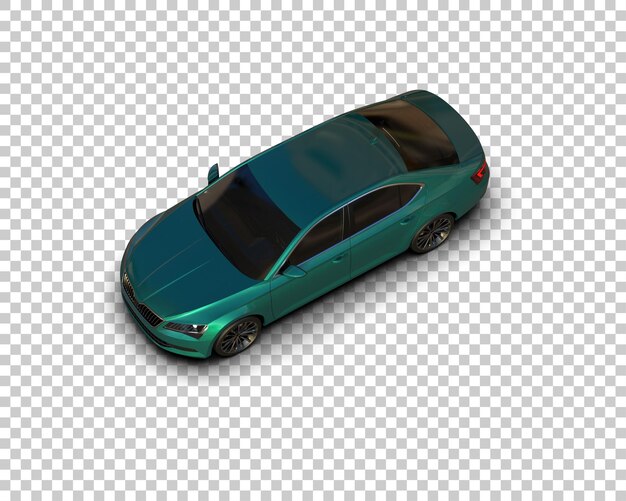 Modernes Auto isoliert auf dem Hintergrund 3D-Rendering-Illustration