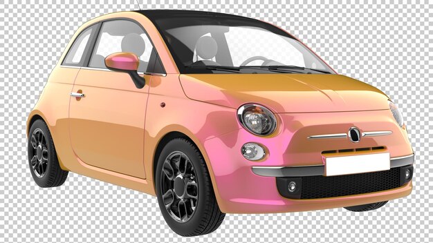 Modernes Auto isoliert auf transparentem Hintergrund, 3D-Darstellung