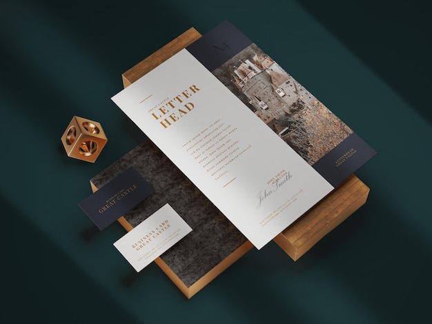 modernes Briefpapier Mockup Tempalte