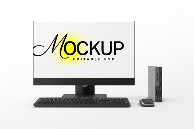 Modernes Computer-Set-Mockup-Vorlage-PSD-Design