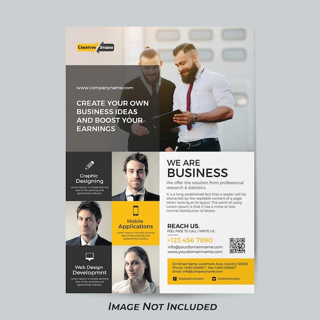 PSD modernes corporate flyer template design