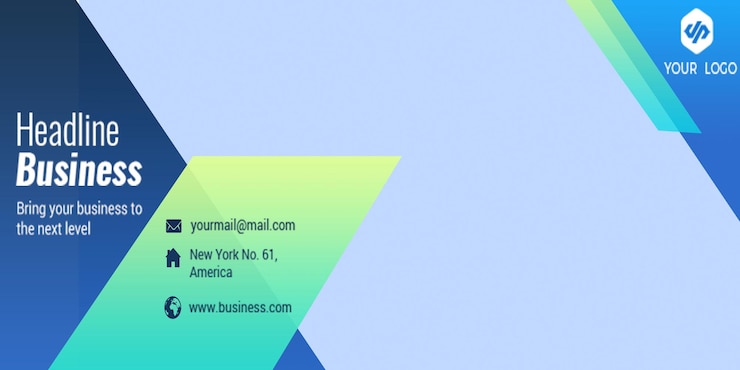 PSD modernes geschäftsbanner mit geometrischem design