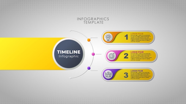 Modernes Infografik-Schrittkonzept kreatives Design