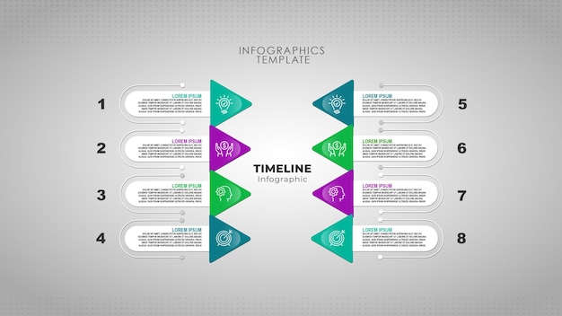 PSD modernes infografik-schrittkonzept kreatives design