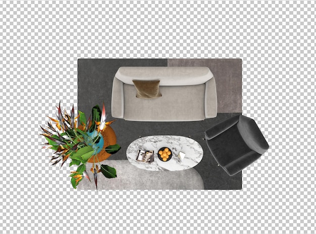 Modernes Innenmöbel-Mockup-Design