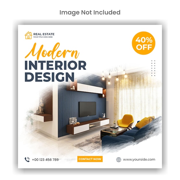 PSD modernes interior-sale-social-media- oder instagram-post-design