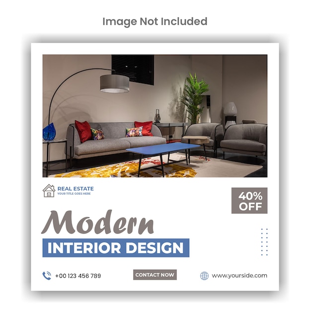 PSD modernes interior-sale-social-media- oder instagram-post-design