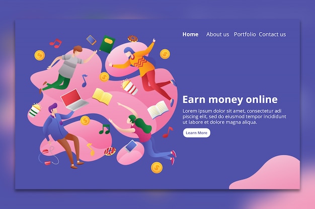 PSD modernes landing-page-modell