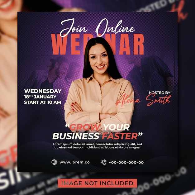 Modernes live-webinar-flyer-social-media-post-template-banner