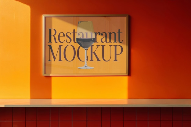 Modernes postermodell für ein restaurant