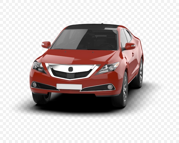 Modernes rotes Coupé mit stilvollem Design